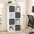 Polica s 8 pretinaca i 4 tkaninske ladice 105,9 × 30 × 53,7 cm, bijela