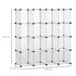 Modularna polica s 16 kutija 125 × 32 × 125 cm, bijela