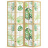 Sklopivi paravent s 4 panela 160 × 170 cm, tropski motiv, zelena