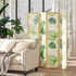 Sklopivi paravent s 4 panela 160 × 170 cm, tropski motiv, zelena