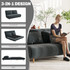 Sofa na razvlačenje 141 × 90 × 81 cm, tamnosiva