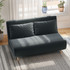 Sofa na razvlačenje 141 × 90 × 81 cm, tamnosiva