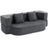 Sofa na razvlačenje bez okvira s preklopnim naslonom, tamnosiva