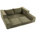 Sofa na razvlačenje 4 u 1 s dva jastuka, zelena