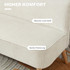 Sofa dvosjed s drvenim okvirom, nosivost 150 kg, krem bijela
