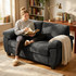 Dvosjed sofa od šenila 156 cm, tamnosiva