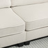 Trosjedna sofa s rebrastom presvlakom i oprugama, krem bijela