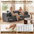 Trosjed sofa od šenila 248 × 104 × 87 cm, siva