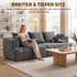 Trosjed sofa od šenila 248 × 104 × 87 cm, siva