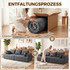 Trosjed sofa od šenila 248 × 104 × 87 cm, siva