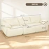 Trosjed sofa bez okvira, modularna, šenil, krem bijela