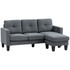 Ugaona sofa L-oblika 186 × 130 × 84 cm, tamnosiva
