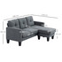 Ugaona sofa L-oblika 186 × 130 × 84 cm, tamnosiva