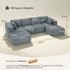 Modularna ugaona sofa s 2 tabureta, baršunasta tkanina, tamnosiva