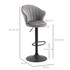 Set od 2 barske stolice, okretne, podesive visine, s naslonom, siva