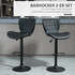 Set od 2 barske stolice u retro stilu, podesiva visina, crne
