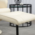 Masažna fotelja s tabureom za noge, 10 tačaka masaže, vještačka koža, krem bijela