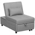 Fotelja na razvlačenje 4 u 1 s bočnim džepovima i točkićima, svijetlosiva