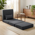 Sklopiva fotelja i krevet 2 u 1 s jastukom, tamnosiva