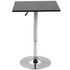 Barski stol podesive visine 60 × 60 × 69–91 cm, crni