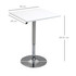 Barski stol podesive visine 69–91 cm, 60 × 60 cm, bijeli