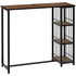 Barski stol s 3 police 120 × 40 × 105 cm, crno-smeđi
