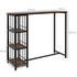 Barski stol s 3 police 120 × 40 × 105 cm, crno-smeđi
