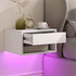 Set od 2 viseća noćna ormarića s RGB LED osvjetljenjem 37 × 32 × 21 cm, bijeli