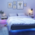 Set od 2 viseća noćna ormarića s RGB LED osvjetljenjem 37 × 32 × 21 cm, bijeli