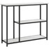 Konzolni stol s 2 police 100 × 30 × 80 cm, bijeli s crnim okvirom
