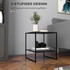 Pomoćni stol u industrijskom stilu 40 × 40 × 45 cm, crni