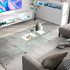 Klub stol od kaljenog stakla 100 × 50 × 35 cm, prozirni