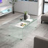 Klub stol od kaljenog stakla 100 × 50 × 35 cm, prozirni