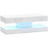 Klub stol s 2 ladice i LED rasvjetom 120 × 50 × 42 cm, bijeli