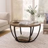 Klub stol na 2 nivoa 80 × 80 × 43,8 cm, smeđi/crni