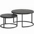 Set od 2 okrugla klub stola 78,5 × 78,5 × 46,5 cm, crni