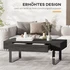 Klub stol s ladicom i otvorenom policom 110 × 60 × 40 cm, tamnosivi
