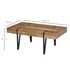 Klub stol u industrijskom stilu 105 × 60 × 42 cm, boja drveta i crna