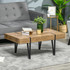 Klub stol u industrijskom stilu 105 × 60 × 42 cm, boja drveta i crna