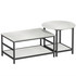 Set od 2 klub stola u izgledu mramora 80 × 54 × 41 cm, crna/bijela