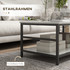 Set od 2 klub stola u izgledu mramora 80 × 54 × 41 cm, crna/bijela