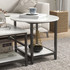Set od 2 klub stola u izgledu mramora 80 × 54 × 41 cm, crna/bijela