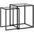 Set od 2 klub stola na uvlačenje 42 × 42 × 51 cm, crni