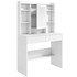 Toaletni stol s LED ogledalom i 2 ladice 90 × 40 × 144,7 cm, bijeli