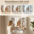 Toaletni stol s LED ogledalom i 2 ladice 90 × 40 × 144,7 cm, bijeli