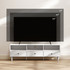 TV komoda s 3 otvorena pretinca i 3 ladice 140 × 34 × 45 cm, bijela