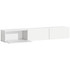 Viseća TV komoda s 3 preklopna pretinca 180 × 31,5 × 29,8 cm, bijela