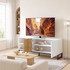 TV komoda za televizore do 55 inča 140 × 36,5 × 50 cm, bijela i hrast