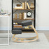 Ergonomska klečeća stolica od brezovog drveta, tamnosiva