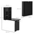 Zidni sklopivi radni stol s tablom 60 × 94,5 × 147 cm, crni